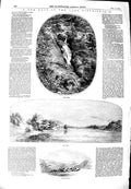 Old Antique Print 1851 Lake District Aira Force Ullswater Druidic Circle 19th