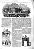 Original Old Antique Print 1851 Royal Throne Infirmary Manchester Rickmansworth