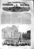 Original Old Antique Print 1851 Royal Visit Liverpool Queen Town Hall E 19th