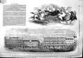 Original Old Antique Print 1851 Mosley Street Manchester Wild Horses Victorian