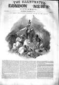 Original Old Antique Print 1851 Official Award Prizes Great Exhibition Lion 19th