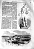 Original Old Antique Print 1851 Bronze Statue Sir Peel View Sandgate England