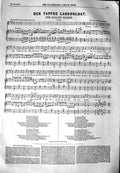 Original Old Antique Print 1851 Sheet Music Den Tapfre Landsat Gallant Sier