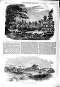 Original Old Antique Print 1851 Launch Frigate Neuilly Ship Sandoway Victorian