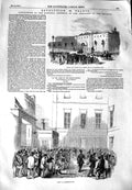 Original Old Antique Print 1851 Revolution France Mazas Prison Thiers Siers