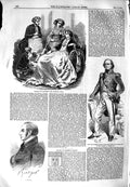 Old Antique Print 1851 Fashion Portrait Berryer Marshal Soult Rouillard 19th