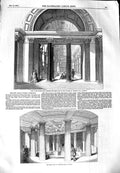 Original Old Antique Print 1851 Assize Crown Court St. George'S Hall Liverpool