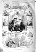 Original Old Antique Print 1851 Phiz Drawing Home Mythology 19th
