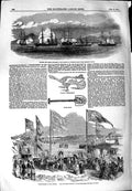 Old Antique Print 1851 Huron Railway Earl Elgin Canada Hayti French Ships 19th