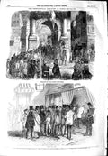 Old Antique Print 1851 Presidential Election Paris Voting Tickets Mairie 19th