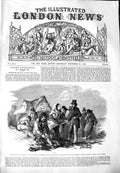 Original Old Antique Print 1851 Topham Gypsy Family Home Coun 19th