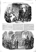 Original Old Antique Print 1852 Arrest General Cavaignac Police Weapons France