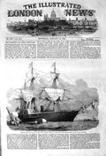 Original Old Antique Print 1852 Royal Mail Steam Packet Company Ship Victorian