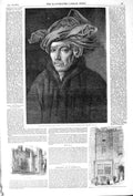 Original Old Antique Print 1852 Portrait Gentleman Lumley Castle Turner Covent