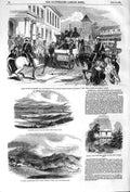 Original Old Antique Print 1852 Bathurst Plains Coombing Elswick GAustralia