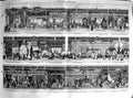 Original Old Antique Print 1852 Panorama Great Exhibition Building Furniture 0