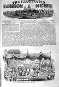 Original Old Antique Print 1852 Reception Maharaja Travancore Queen Victoria