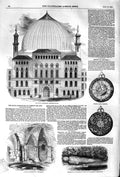 Original Old Antique Print 1852 Panopticon Leicester-Square Crypt West Victorian