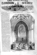 Old Antique Print 1852 Opening Parliament Victoria Tower Royal Staircase 19th