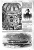 Original Old Antique Print 1852 Amazonas Peruvian Ship Blackwall Monta Victorian
