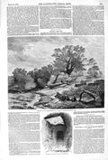 Old Antique Print 1852 Sallyport Windsor Castle Art Spring Scene Country 19th