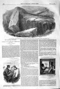 Original Old Antique Print 1852 Albert Smith Mont Blanc Glacier Du T Victorian