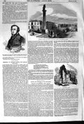 Old Antique Print 1852 Earl Malmesbury Abbey Statue Richard Lander Truro 19th