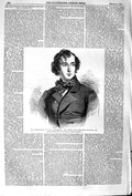 Original Old Antique Print 1852 Chancellor Exchequer Benjamin Disrae Victorian
