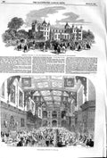 Original Old Antique Print 1852 Lady Charlotte Neville Audley End Lord Ba 19th
