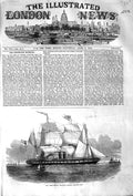 Original Old Antique Print 1852 Great Britain Steam Ship Refitted Victorian