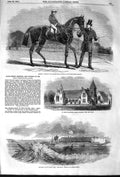 Old Antique Print 1852 Stilton Horse Mary Parochial School Resolute Ship 19th