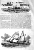 Original Old Antique Print 1852 Captain Beaston Ship Sea John Franklin Victorian