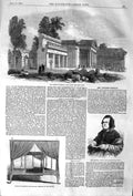 Original Old Antique Print 1852 Chateau Neuilly Paris Chisholm Gilt Be Victorian