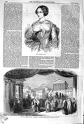 Original Old Antique Print 1852 Mdlle Johanna Wagner Donizetti Opera I Martiri