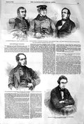 Original Old Antique Print 1852 Kellett Belcher Pullen John Pakington Earl 19th