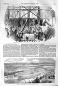 Old Antique Print 1852 Foundation Thomas School Crystal Palace Hyde Park 19th