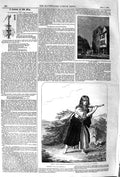 Original Old Antique Print 1852 Nell Gwyn Drury-Lane Maypole Denise La Victorian