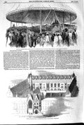 Old Antique Print 1852 Training School Victoria Westminster Prince Albert 19th