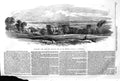 Original Old Antique Print 1852 Panoramic View Site Crystal Palace Sydenham