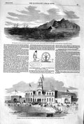 Old Antique Print 1852 Submarine Electric Telegraph Ship Ireland Art Cork 19th