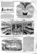 Old Antique Print 1852 Great Britain Steam Ship Balloon Graham Willoughby 19th