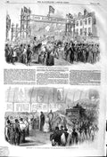 Original Old Antique Print 1852 Lord-Lieutenant Bandon Exhibition Buildi 19th