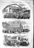Old Antique Print 1852 General Election Westminster Tower Hamlet Finsbury 19th