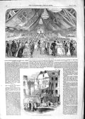 Original Old Antique Print 1852 Houses St. Paul'S Churchyard Ship Prince Regent