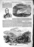 Old Antique Print 1852 Iceberg Ship Northumberland Exelmans Spa Matlock 19th