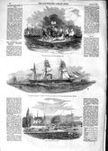 Original Old Antique Print 1852 Raft Dance Regatta Cork Sydney Ship Vevay Leman