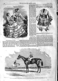 Original Old Antique Print 1852 Paris Fashion Kingston Horse Goodwood Cup Sport