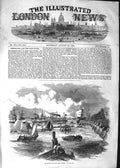 Original Old Antique Print 1852 Queen Royal Yacht Ship Departure Antwerp 19th