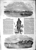 Original Old Antique Print 1852 Burmese Sier Rangoon Yenbenzeik Prome Irawaddy