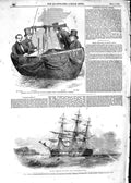 Original Old Antique Print 1852 Ship Centaur Calcutta Arabia Balloon Welsh Adie